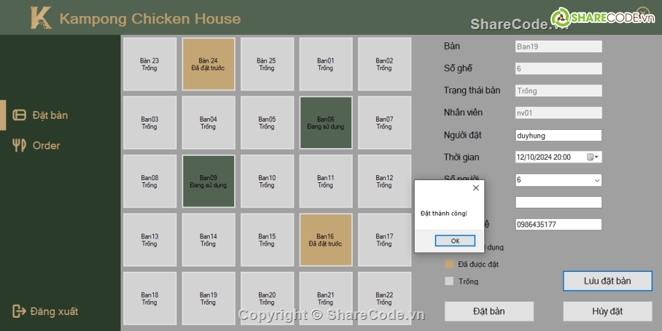 C#,quản lý bán hàng,nhà hàng,mô hình 3 lớp,phân quyền truy cập,phân tích thiết kế hệ thống